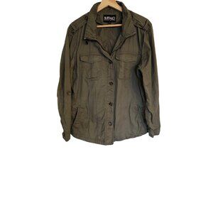 David‎ Bitton Jacket Size Large Army Green Military utility button close